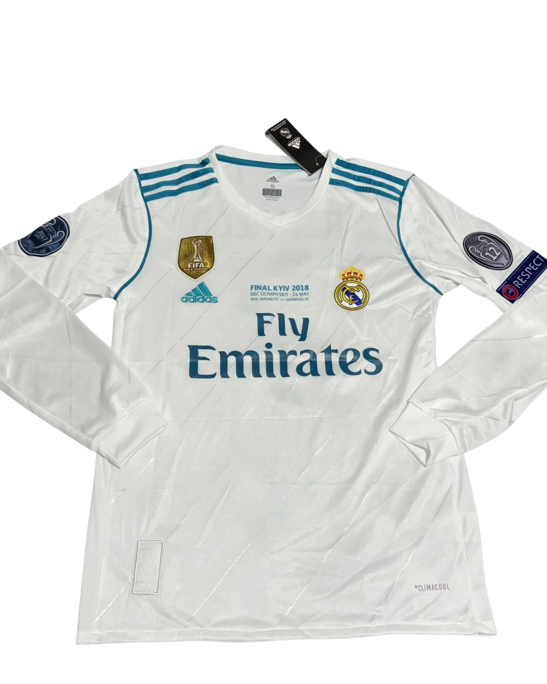 Real Madrid Retro Final Kyiv 2018 — Adidas "Ronaldo #7" (Manga Larga)