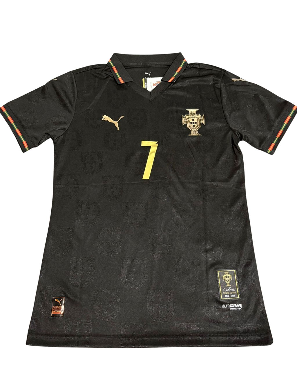 Jersey Portugal Version Jugador - Visitante Ronaldo #7 (Negro)