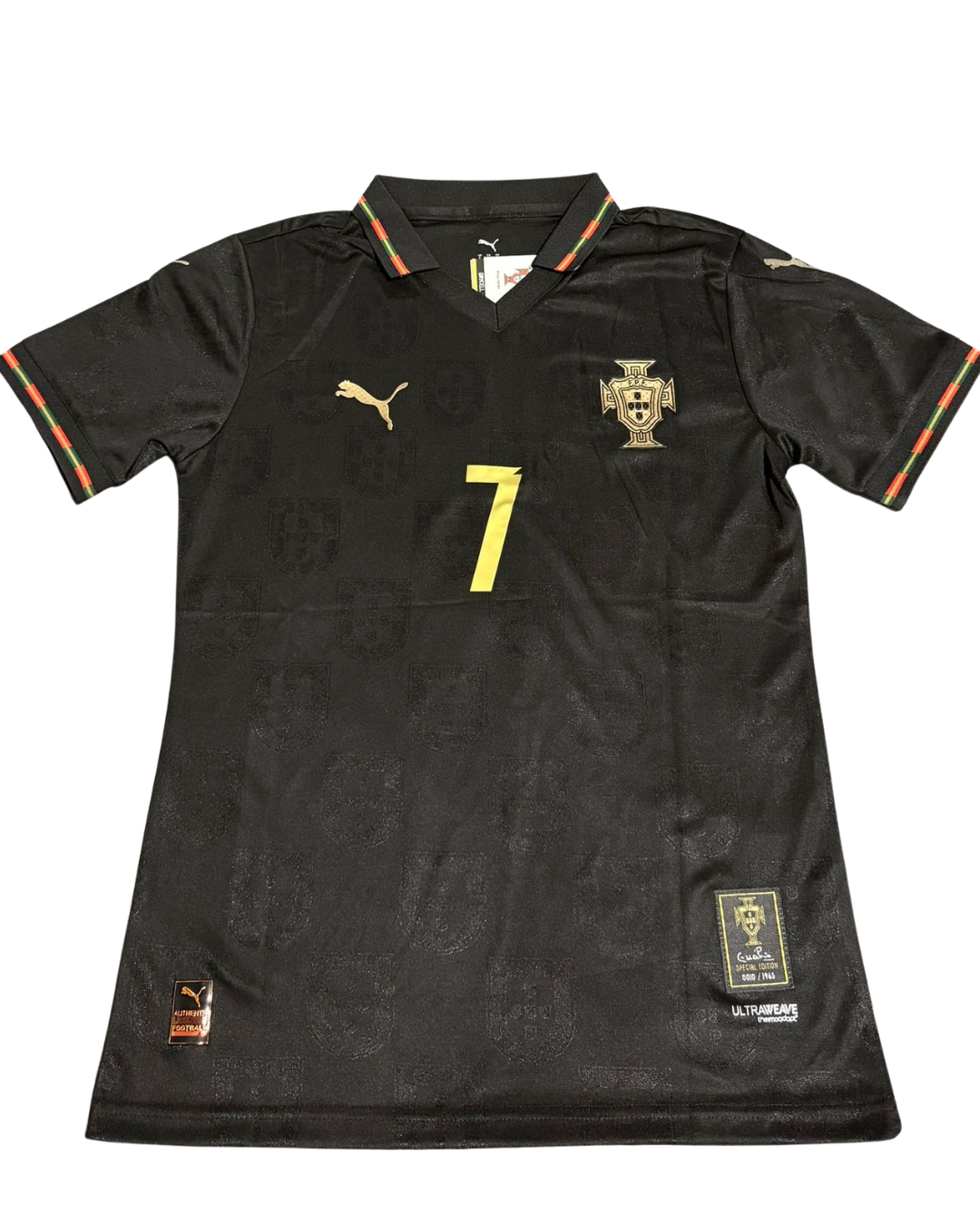 Jersey Portugal Version Jugador - Visitante Ronaldo #7 (Negro)